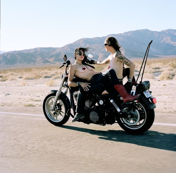 Girls on a motorcycle in Kermanshah